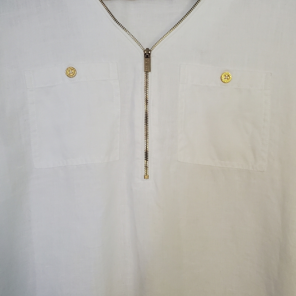 Ellen Tracy Linen Top – Size S – White - Picture 2 of 5